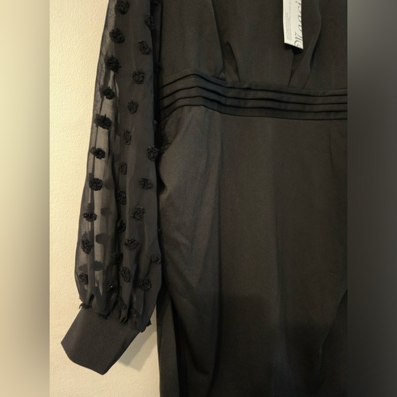 NWT| Maternity Swiss Dot Chiffon Sleeves Dress - Picture 6 of 8